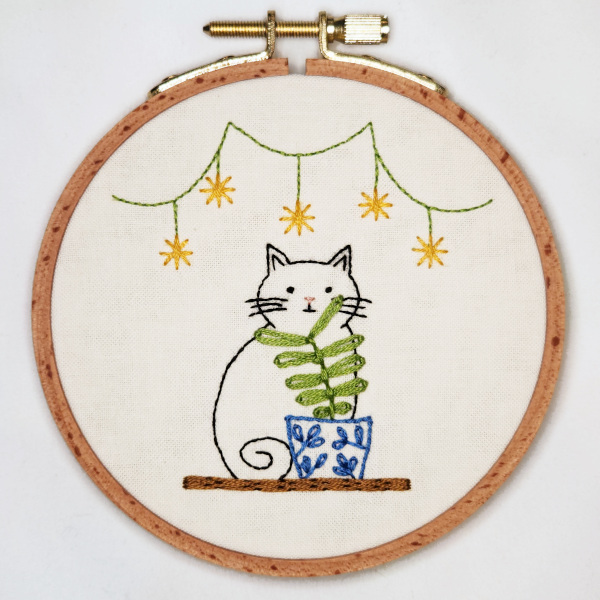 Whiskers & Sprout Embroidery Pattern